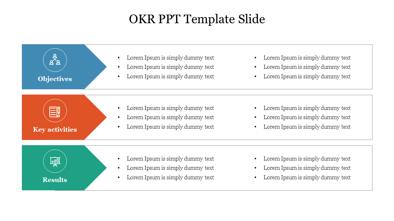 OKR PPT Template Slide